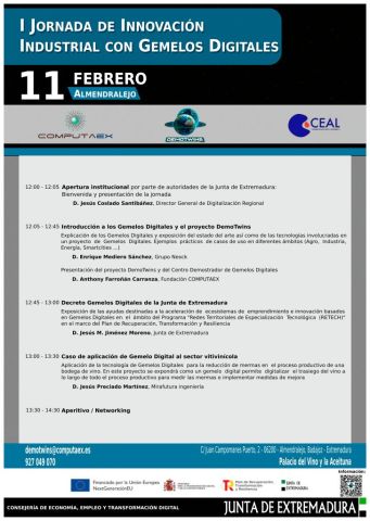 Jornada de Innovación Industrial sobre gemelos digitales dirigida a empresas